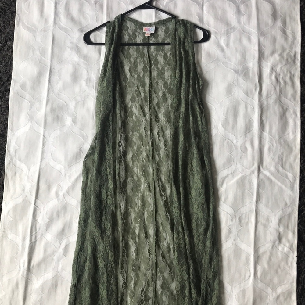 Green Boho Lace Duster